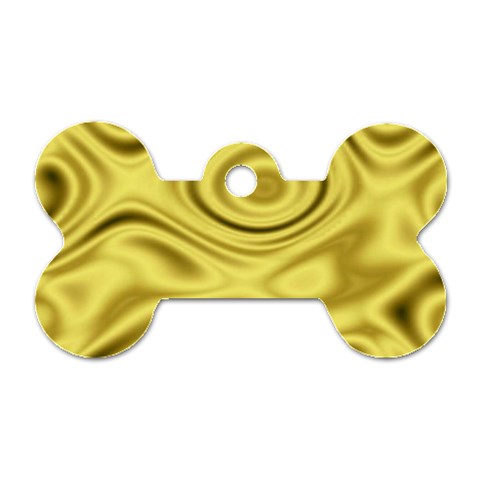 Golden Wave 3 Dog Tag Bone (Two Sides) from ArtsNow.com Front