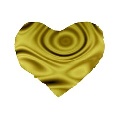 Golden Wave 3 Standard 16  Premium Heart Shape Cushions from ArtsNow.com Back