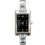 Bubble In Dark Rectangle Italian Charm Watch