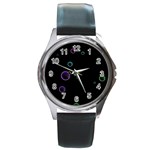 Bubble In Dark Round Metal Watch