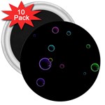 Bubble In Dark 3  Magnets (10 pack) 