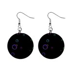 Bubble In Dark Mini Button Earrings