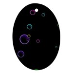 Bubble In Dark Oval Ornament (Two Sides)