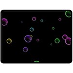 Bubble In Dark Double Sided Fleece Blanket (Large) 