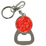 Red and White Flowers Bottle Opener Key Chain