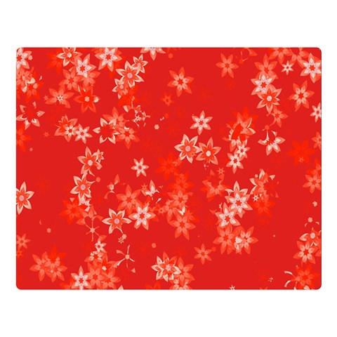 Red and White Flowers Double Sided Flano Blanket (Large)  from ArtsNow.com 80 x60  Blanket Front