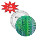Boho Green Floral Print 1.75  Buttons (100 pack) 