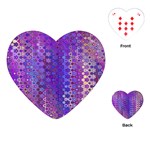 Boho Purple Floral Print Playing Cards Single Design (Heart)