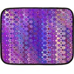 Boho Purple Floral Print Fleece Blanket (Mini)