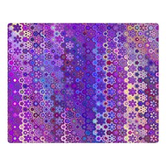 Boho Purple Floral Print Double Sided Flano Blanket (Large)  from ArtsNow.com Blanket Back