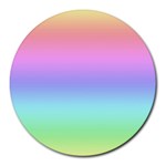 Pastel Rainbow Ombre Gradient Round Mousepads