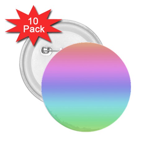 Pastel Rainbow Ombre Gradient 2.25  Buttons (10 pack)  from ArtsNow.com Front
