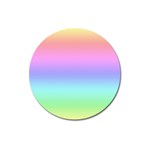 Pastel Rainbow Ombre Gradient Magnet 3  (Round)