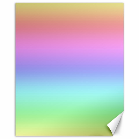 Pastel Rainbow Ombre Gradient Canvas 11  x 14  from ArtsNow.com 10.95 x13.48  Canvas - 1