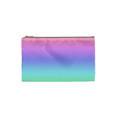 Pastel Rainbow Ombre Gradient Cosmetic Bag (Small) from ArtsNow.com Front