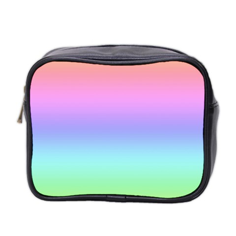 Pastel Rainbow Ombre Gradient Mini Toiletries Bag (Two Sides) from ArtsNow.com Front
