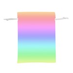 Pastel Rainbow Ombre Gradient Lightweight Drawstring Pouch (L)