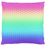 Rainbow Floral Ombre Print Large Cushion Case (One Side)