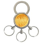 Gold Flame Ombre 3-Ring Key Chain