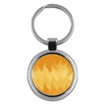Gold Flame Ombre Key Chain (Round)
