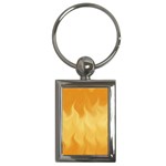 Gold Flame Ombre Key Chain (Rectangle)