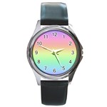 Pastel Rainbow Ombre Round Metal Watch