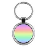 Pastel Rainbow Ombre Key Chain (Round)