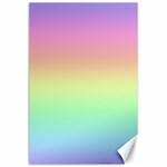 Pastel Rainbow Ombre Canvas 24  x 36 