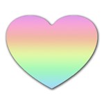 Pastel Rainbow Ombre Heart Mousepads