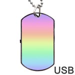 Pastel Rainbow Ombre Dog Tag USB Flash (Two Sides)