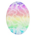 Pastel Rainbow Tie Dye Ornament (Oval)