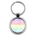 Pastel Rainbow Tie Dye Key Chain (Round)