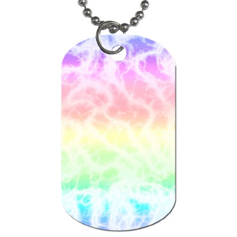 Pastel Rainbow Tie Dye Dog Tag (One Side) from ArtsNow.com Front