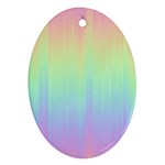 Pastel Rainbow Gradient Oval Ornament (Two Sides)
