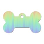 Pastel Rainbow Gradient Dog Tag Bone (Two Sides)
