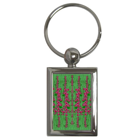 Lianas Of Sakura Branches In Contemplative Freedom Key Chain (Rectangle) from ArtsNow.com Front