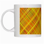 Orange Madras Plaid White Mugs