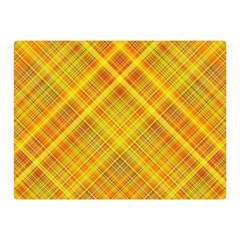 Orange Madras Plaid Double Sided Flano Blanket (Mini)  from ArtsNow.com 35 x27  Blanket Front