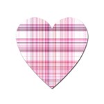 Pink Madras Plaid Heart Magnet