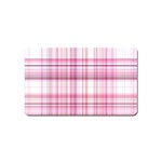 Pink Madras Plaid Magnet (Name Card)