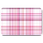 Pink Madras Plaid Large Doormat 