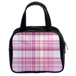 Pink Madras Plaid Classic Handbag (Two Sides)