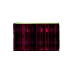 Pink Black Punk Plaid Cosmetic Bag (XS)