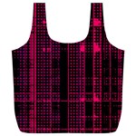 Pink Black Punk Plaid Full Print Recycle Bag (XXL)