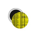 Black Yellow Punk Plaid 1.75  Magnets