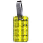Black Yellow Punk Plaid Luggage Tag (two sides)