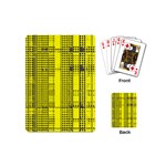Black Yellow Punk Plaid Playing Cards Single Design (Mini)
