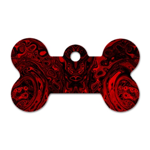 Black Magic Gothic Swirl Dog Tag Bone (Two Sides) from ArtsNow.com Front
