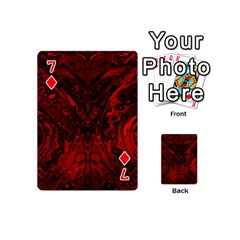 Black Magic Gothic Swirl Playing Cards 54 Designs (Mini) from ArtsNow.com Front - Diamond7
