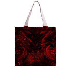 Black Magic Gothic Swirl Zipper Grocery Tote Bag from ArtsNow.com Front